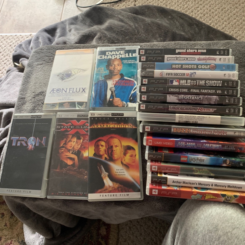 Psp with games and movies